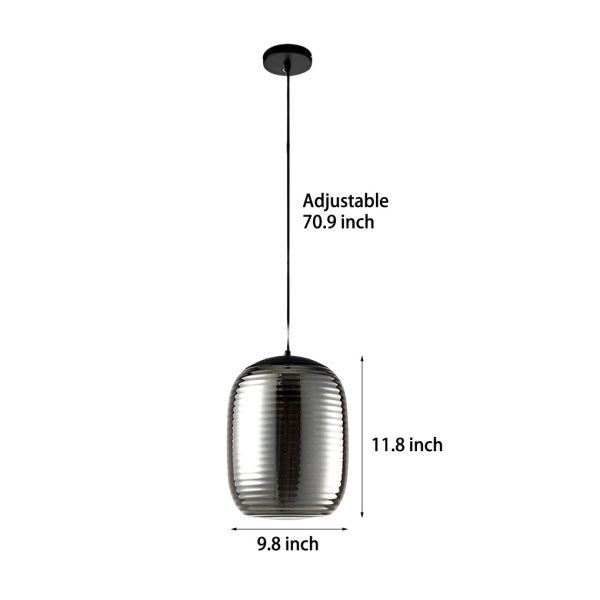 Creative Screw Thread Glass Spiral LED Post-Modern Pendant Lights Chandelier - Image 6