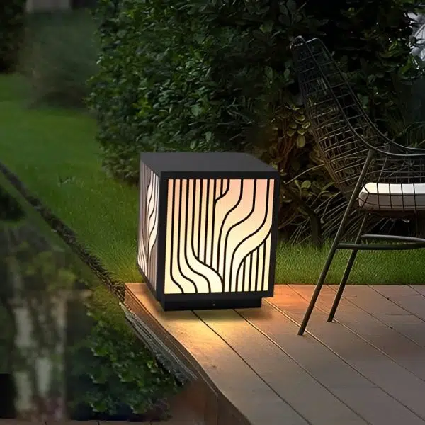 Square Creative LED Waterproof Modern Outdoor Fence Post Lights Pillar Light - Image 2