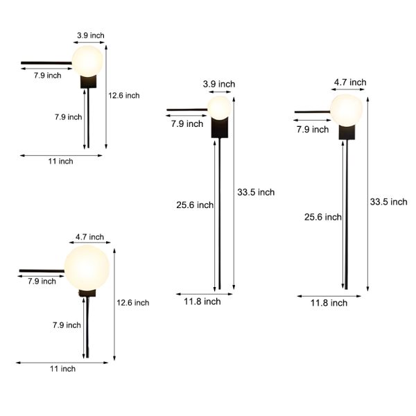 Simple Glass Ball Personalized Nordic Bedroom Wall Light Fixture - Image 6