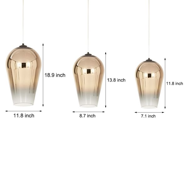 Personalized Art Glass Gradient Shade Nordic Post-Modern Pendant Lights - Image 5