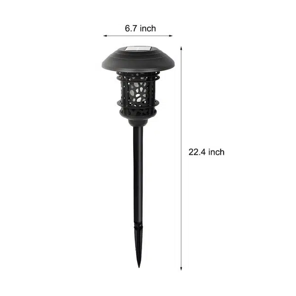 22.4-inch Solar Black Pathway Light with Stake - Image 5