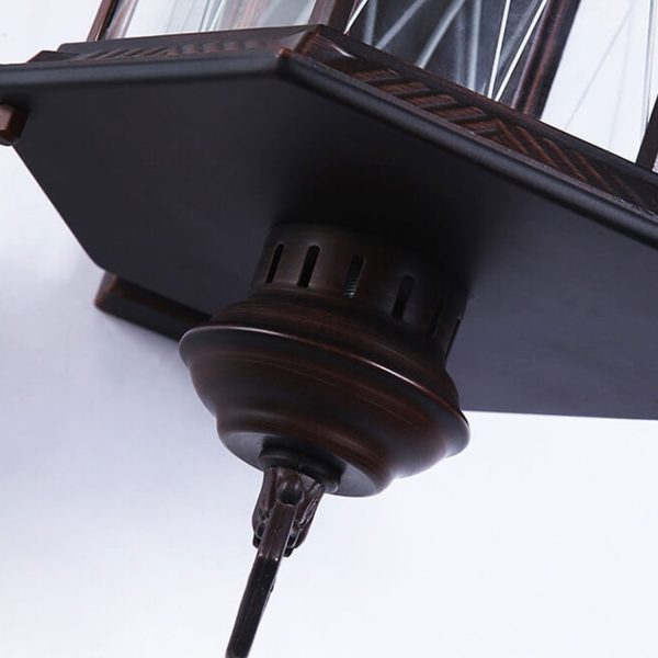 European Wrought Iron Outdoor Waterproof 1-Light Wall Sconce Lamp - Image 2