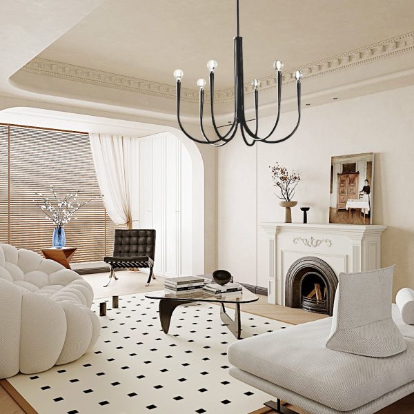 6/9-Light Retro Candlelight 3 Step Dimming LED French Style Chandelier - Image 2