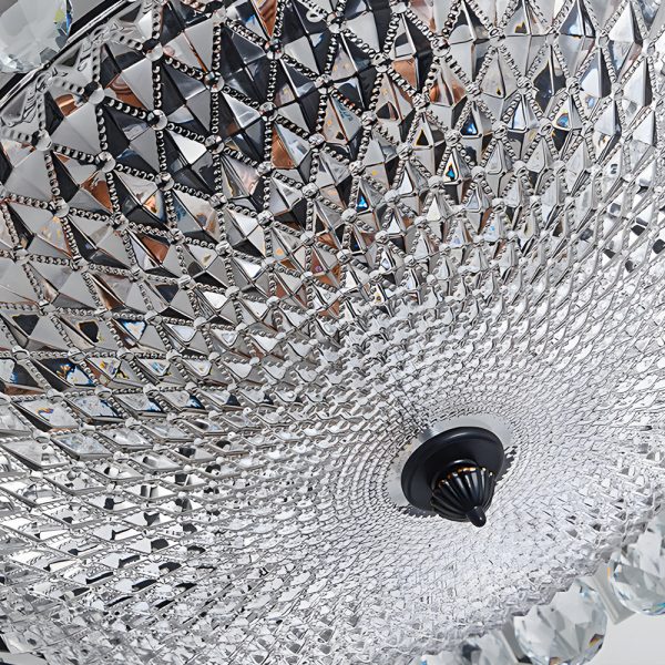 Round Crystal LED 3 Step Dimming Luxury American Style Ceiling Lights - Image 6