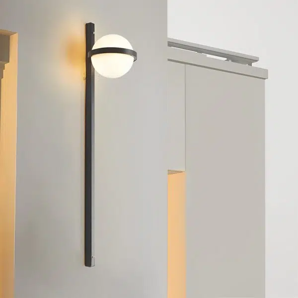 Creative Flowerpot Ball Waterproof LED Black Modern Outdoor Wall Light - Image 2