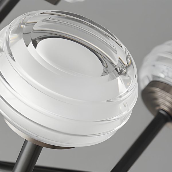 9/16-Light Black LED Sputnik Chandelier - Image 6