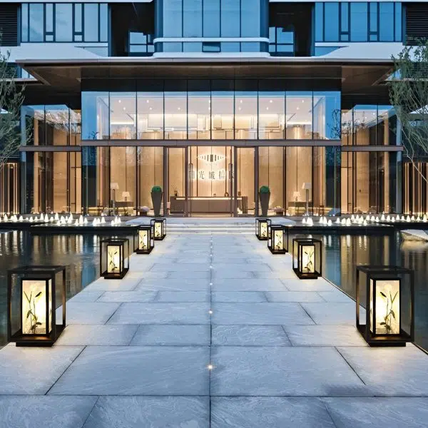 Artistic Solar LED Path Lights with Landscape Pattern - Image 2