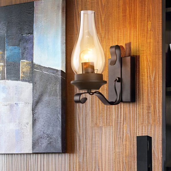 Retro Glass E27 Industrial Wall Lamp Wall Sconces Lighting - Image 4