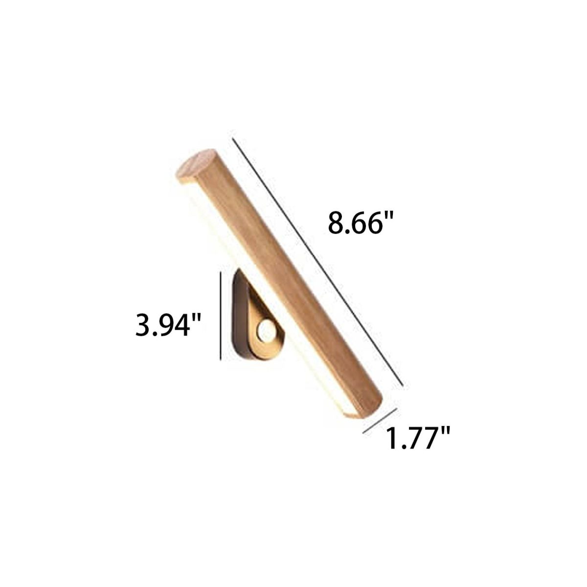Nordic Simple Solid Wood Bar Rotating LED Wall Sconce Lamp - Image 7