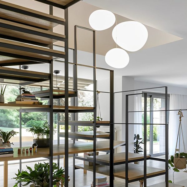 Creative Glass Round Ball LED White Modern Pendant Light Hanging Lamp - Image 6