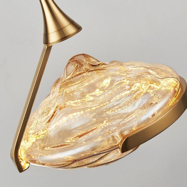 Luxury Creative Glass Ufo Spinning Top LED Modern Bedside Pendant Lights - Image 6
