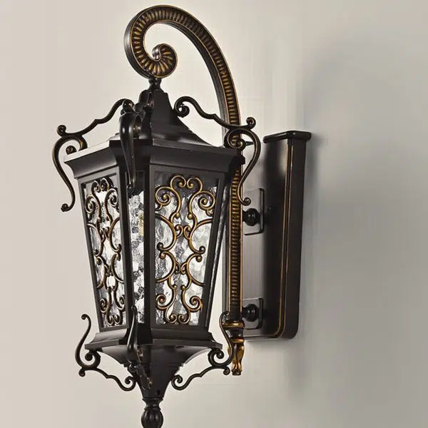 European Palace Outdoor Waterproof 1-Light Wall Sconce Lamp - Image 3