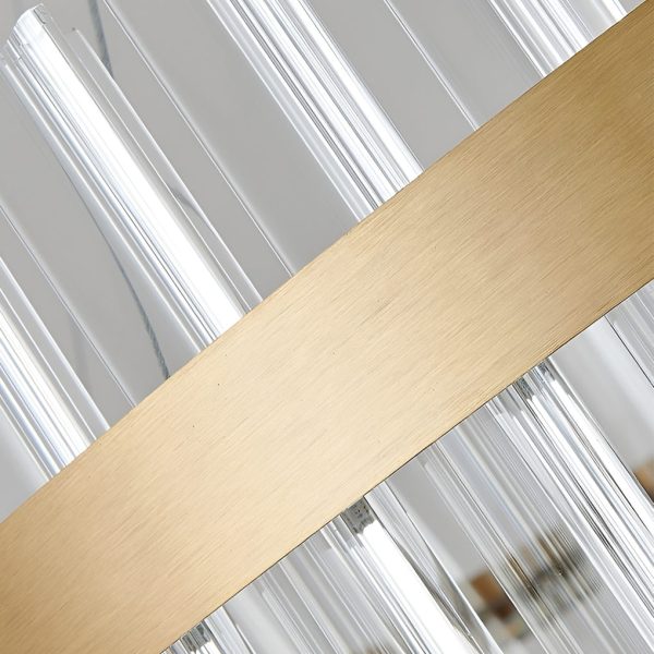 Round Electroplated Metal Crystal 3 Step Dimming LED Nordic Chandelier - Image 8