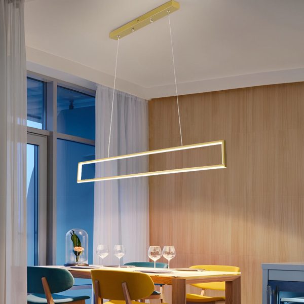 Creative Rectangular Frame LED Modern Chandelier Hanging Ceiling Lamp - Image 7