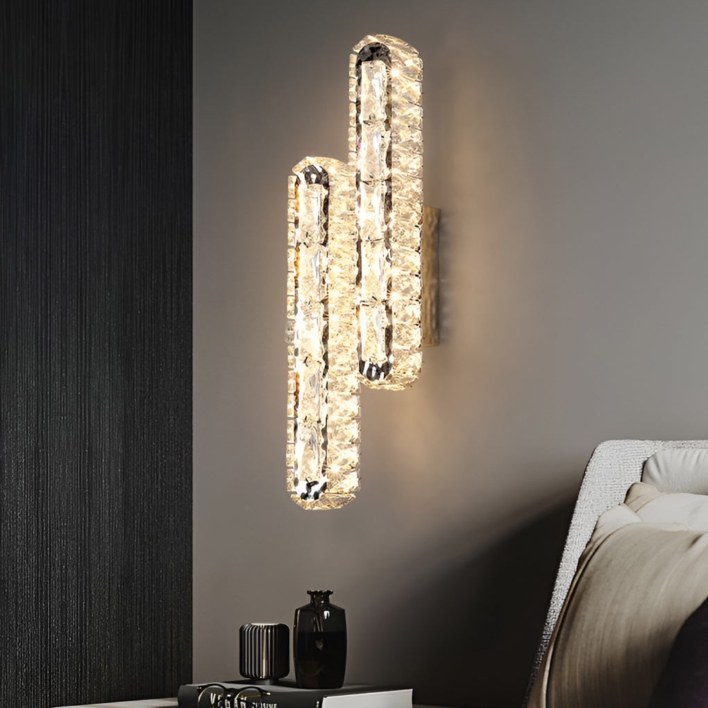 8-65848bf4-e3bb-4234-bc58-4f2178d64aca.jpg Double Strip Three Step Dimming Light LED Crystal Modern Wall Lamp Wall Sconce Lighting - Image 1