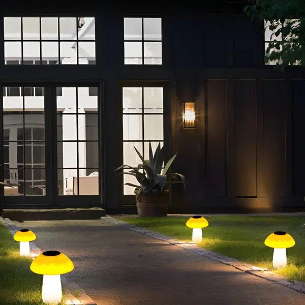 Mushroom Waterproof LED Intelligent Light-controlled Solar Lawn Lights - Image 7