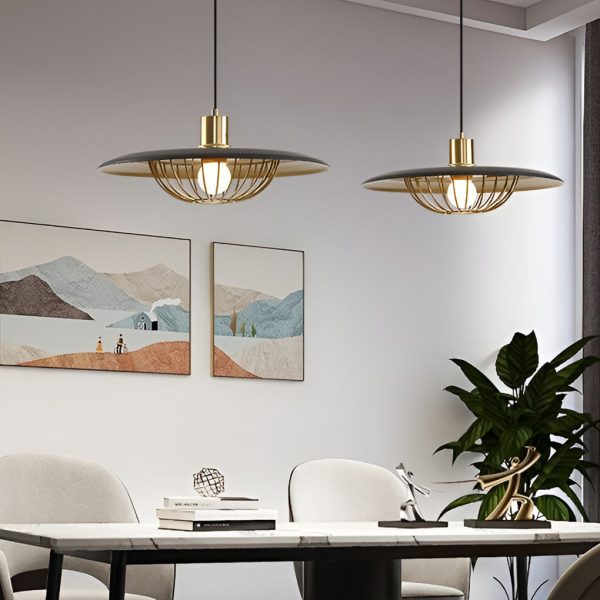 Creative Circular Electroplated Three Step Dimming Nordic Pendant Lighting - Image 3