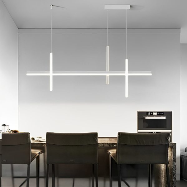 Minimalist Long Strip Three Step Dimming Stepless Dimmable Chandeliers - Image 3