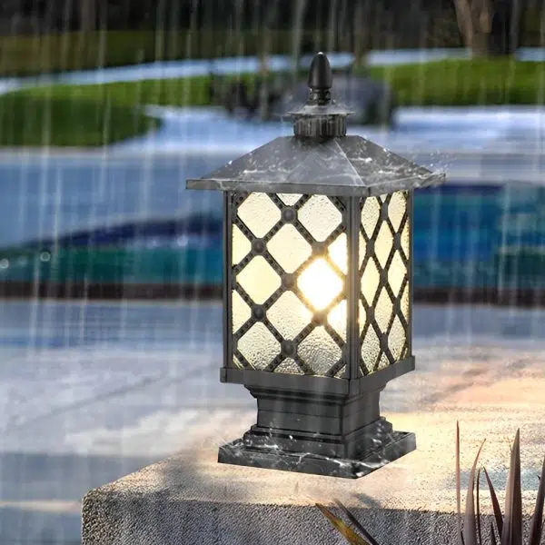 Retro Creative Waterproof Modern Outdoor Fence Post Lights Pillar Lamp - Image 7