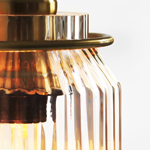 Round Funnel Wavy Glass Shade LED Modern Wall Lamp Wall Sconces Lights - Image 6