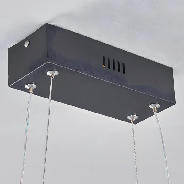 Linear Island Suspended Lighting Fixture: Modern LED Pendant Light for Dining Room - Image 6