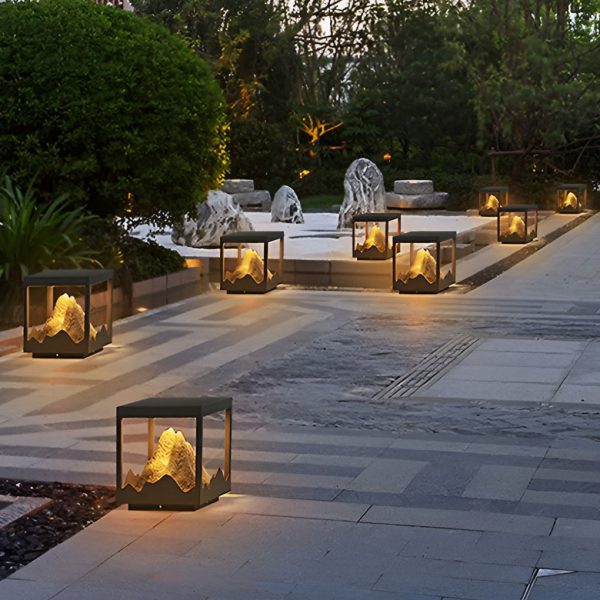 Outdoor Solar Waterproof Mountain Landscape Decorative Lighting Column Light - Image 4
