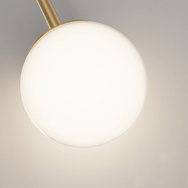 Modern 2-Light LED Wall Sconces with Acrylic Ring and Frosted Globe - Image 5