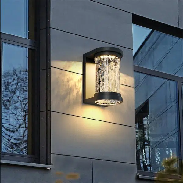 Modern Luxury Glass Stereoscopic Luminescence Cylindrical LED Wall Light - Image 3