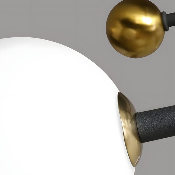 4/6/8-Light Modern Sputnik Globe Semi-Flush Mount Light with White Glass Shade - Image 5