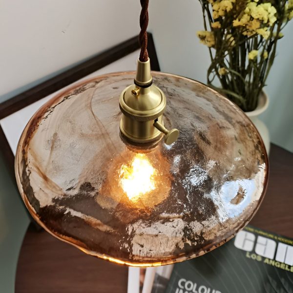Circular Brown Glass LED 4W Creative Retro Island Lights Pendant Lights - Image 5