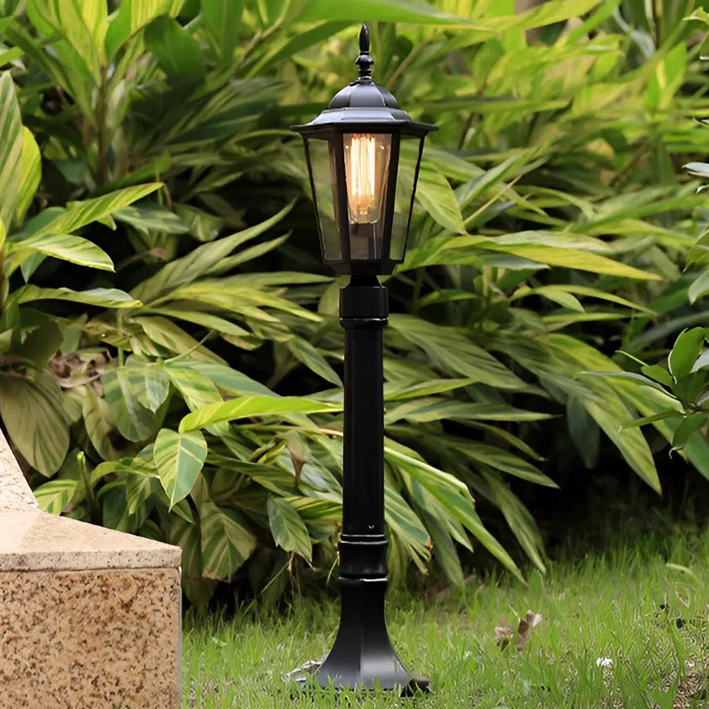 8-823a0927-af0f-418c-8685-4f4a9b2bb65d.jpg Elegant Traditional Black Post Path Light Waterproof E27 LED Lamp - Image 1