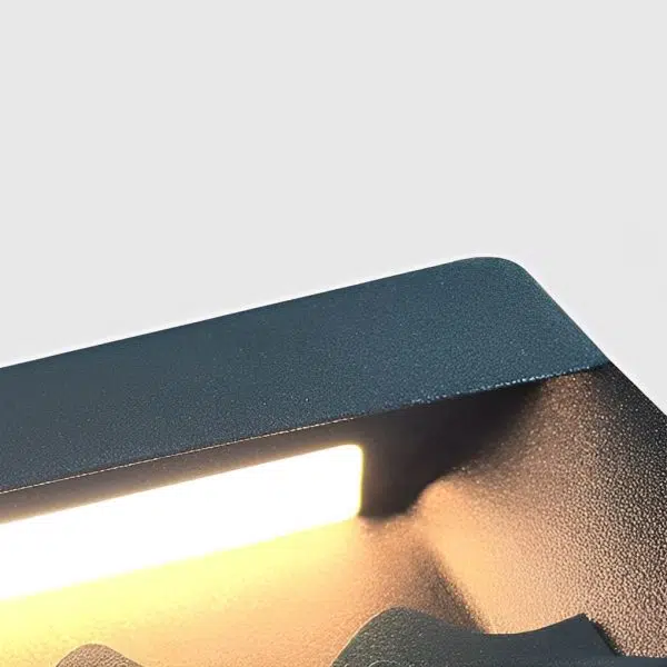 Mountain Scenery LED Waterproof Black Modern Solar Fence Post Lights - Image 8