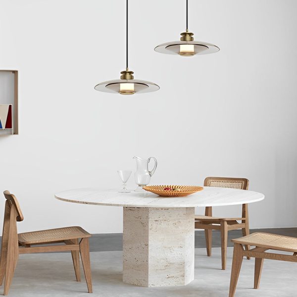 Minimalist Creative Round Glass LED Modern Pendant Lights Chandelier - Image 5