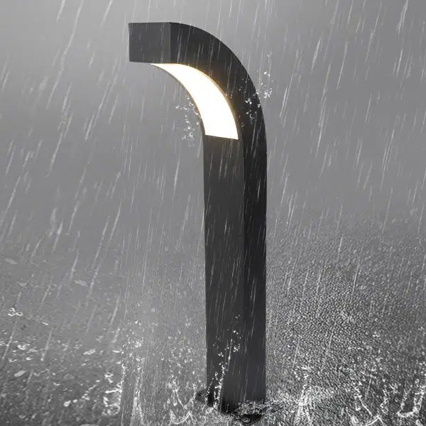 Minimalist Curved 24 inch Bollard Light Waterproof LED Landscape Lighting for Pathway - Image 7