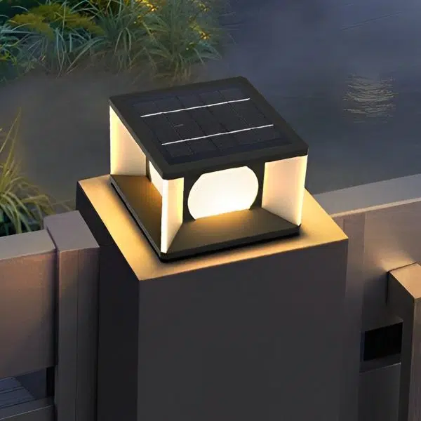 Square LED Waterproof Modern Solar Post Caps Lights Deck Post Lights - Image 5