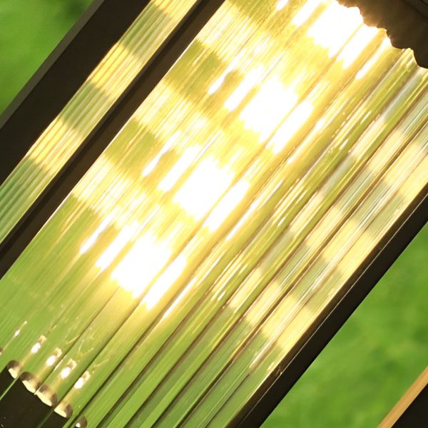 Square Waterproof Intelligent Light Control Black Solar Lawn Lights - Image 8