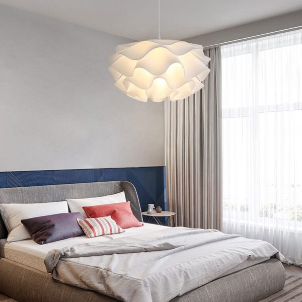 Modern Minimalist Floral Petal Multi-Layered Acrylic 1-Light Pendant Light - Image 17