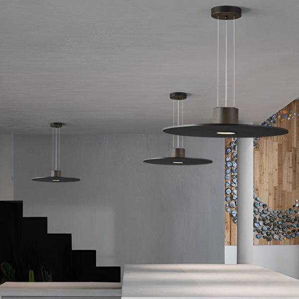 Round Plate Shaped LED Modern Pendant Light Hanging Lamp Island Lights - Image 7