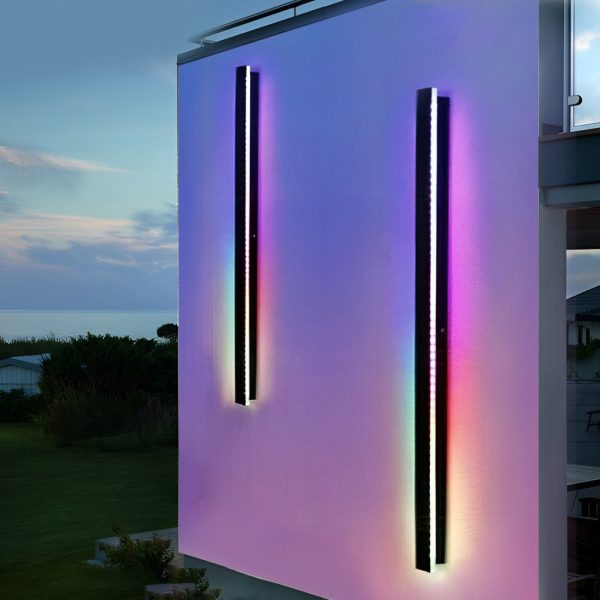Black Long Strip LED RGB Outdoor Waterproof Wall Light - Image 8