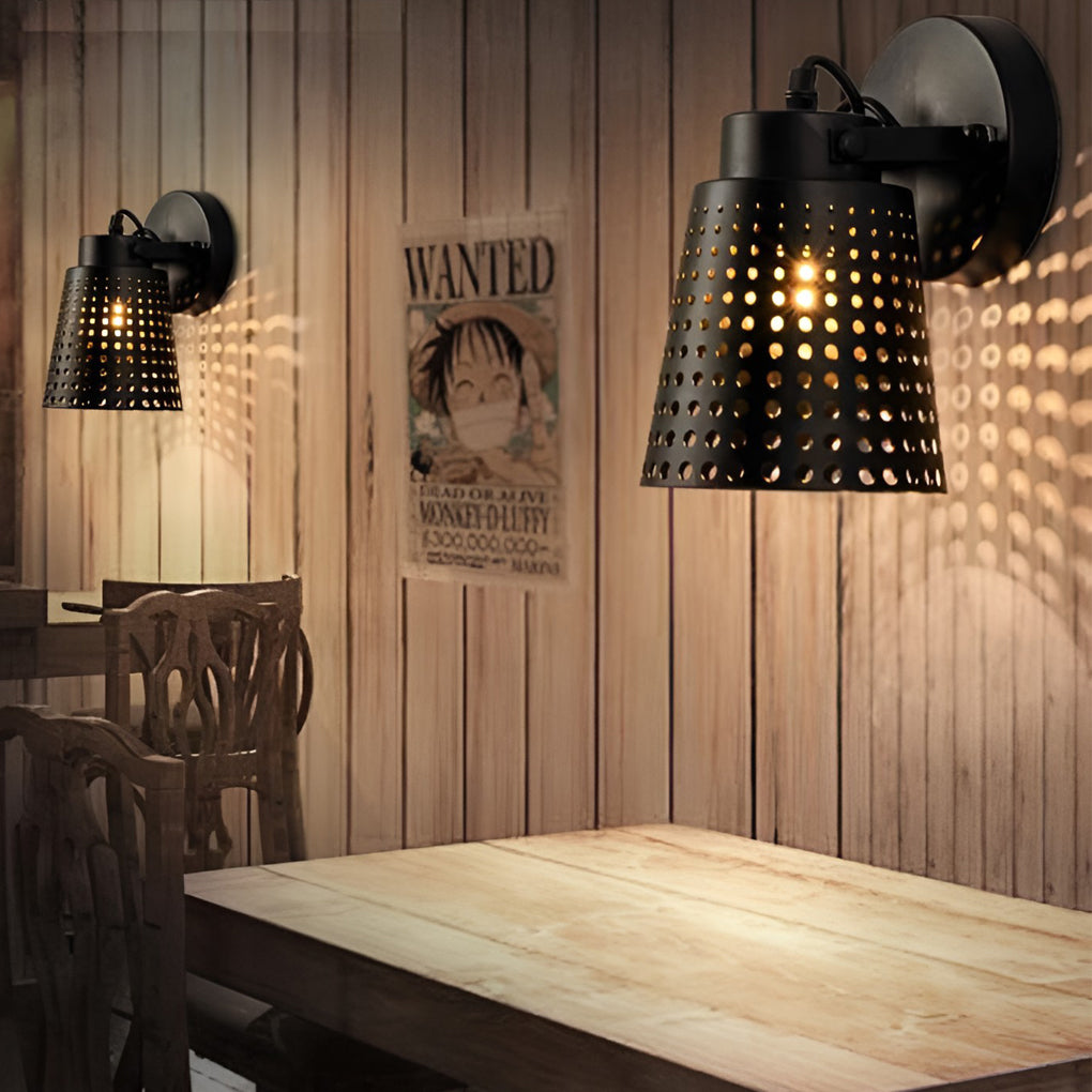 8-91e958fd-3124-4656-9f83-4dae409175f7.jpg Retro Iron Hollow Adjustable Black Industrial Style Plug in Wall Sconce Lighting - Image 1