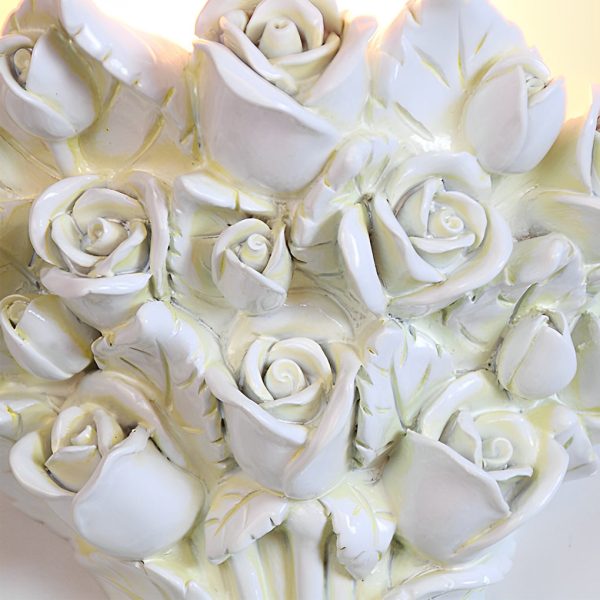 Retro Resin Roses Bouquet Glass European-Style Wall Lamp Wall Light Fixture - Image 6