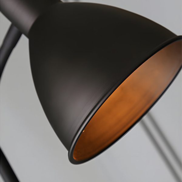 59 inch Wood and Metal Arc LED Task Floor Lamp - Image 6