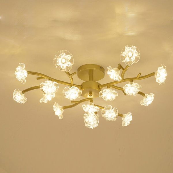 Nordic Creative Plum Blossom Tree Branch LED Semi-Flush Mount Ceiling Light - Image 19