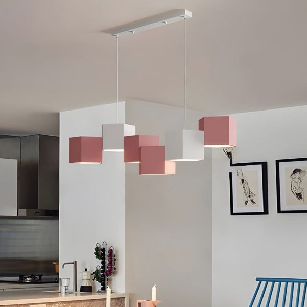 Creative Geometric LED Industrial Style Chandeliers Pendant Light Hanging Lamp - Image 5