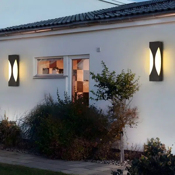 Creative Rectangular Waterproof LED Black Modern Outdoor Wall Sconce Lighting - Image 3