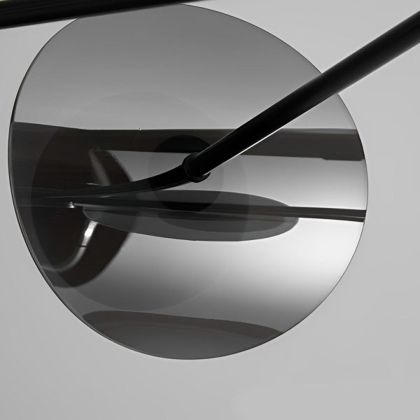 Round Electroplated Glass Piece Copper Black Modern Chandeliers Light - Image 5