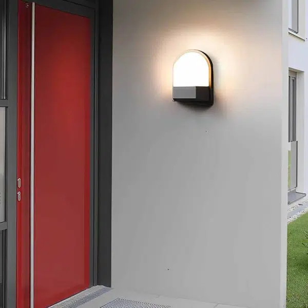 Minimalist Waterproof LED Dark Gray Modern Outdoor Wall Lamp Exterior Lights - Image 6