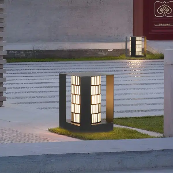 Square Lantern Waterproof LED Black Modern Backyard Landscaping Lights - Image 6