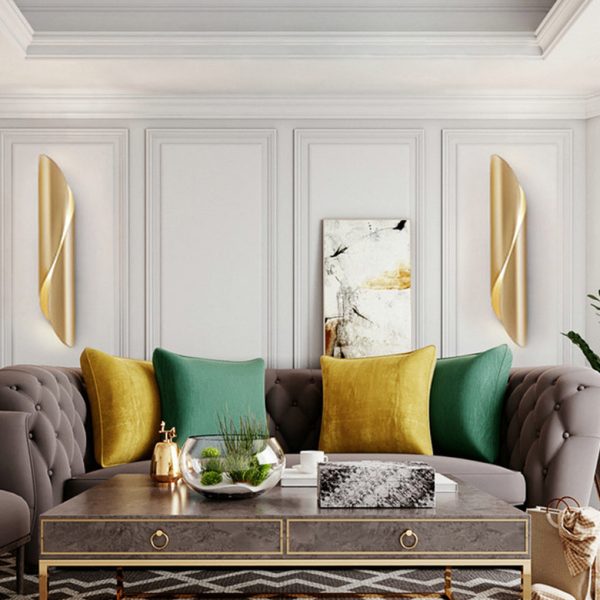 Nordic Unique Arc Background Wall Bedside Industrial Style Wall Lamp - Image 5