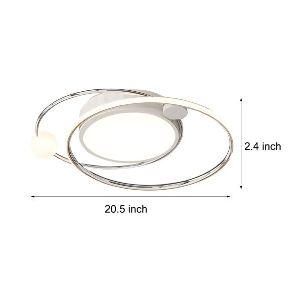 Dia 20'' 3 Step Dimming Nordic LED Ceiling Lights Dimmable with Remote - Image 6